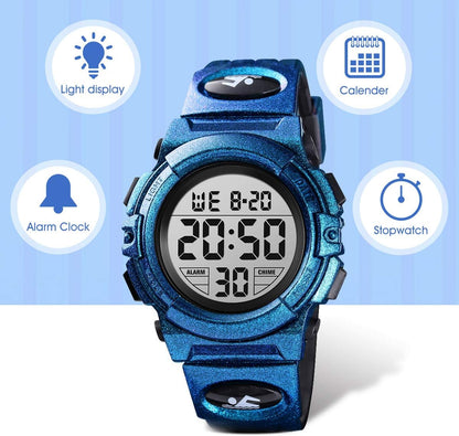 Kids Watch,Boys Watch for 3-15 Year Old Boys,Digital Sport Outdoor Multifunctional Chronograph LED 50 M Waterproof Alarm Calendar Analog Watch for Children with Silicone Band,Kids Gift