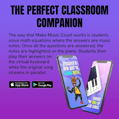 Piano Prodigy Kit - Learn Math Through Music - Addition, Subtraction, Multiplication, Division, Fractions, & Algebra Workbooks, Keyboard, Free App Access - Self-Paced & Interactive