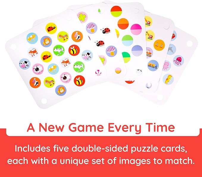 Fat Brain Toys Ladybug's Garden Toddler Memory Game, Wooden Memory Matching Games for Kids, Preschool Toys