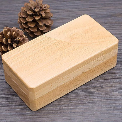 Gift Card Money Holder Puzzle Gift Case Box Big Secret Opening Impossible Box Puzzle Handmade 3D Brain Teaser Puzzle Magic Wooden Mysterious Box Gift Box Cube Game Box IQ Toys by AHYUAN (Natural)
