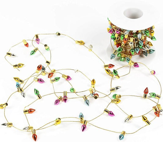 Orgrimmar Fake Light String Christmas Decoration Doll House Miniature Furniture Accessories String Lights (10m/394inch)