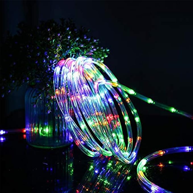 200ft LED Rope Lights Outdoor, 1440 LED Flexible Tube Lights with 8 Modes, Waterproof LED Rope Lighting for Outside, Garden, Patio, Bedroom, Party, Pool, Fences, Indoor Outdoor Decoration (Multicolor)