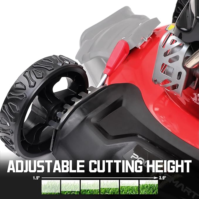 PowerSmart Gas Lawn Mower 21-Inch 144cc OHV Engine 3-in-1 Push Mower with Bagging