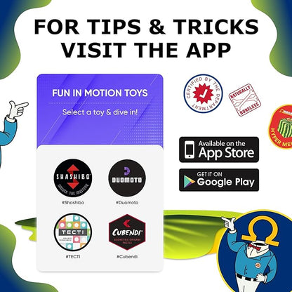 SHASHIBO Shape Shifting Box - Award-Winning Fidget Toy w/ 36 Rare Earth Magnets - Fidget Cube Transforms Into Over 70 Shapes, Sensory Toy Gift for Kids, Teens, and Adults (Hyper Melon)