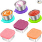 6 PCS Salad Dressing Container to Go,Handy Leakproof Stainless Steel Meal Prep Containers Reusable,Sauce Containers for Lunch Box, Picnics, Travel, Office and Kitchen Storage-1.6oz+2.7oz