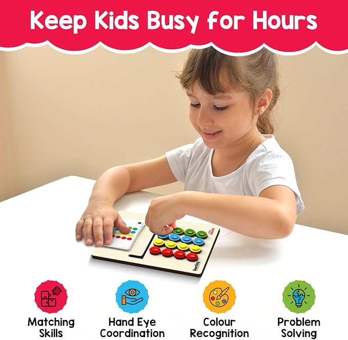 Smartivity Kids Montessori Slide Puzzle I Color & Pattern Matching Learning Toys for Kids 4-8 Years I Birthday Gift for Boys&Girls I Preschool Educational Activity Toy for 4,5,6,7,8I Travel Friendly