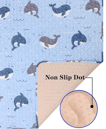 Machine Washable Baby Floor Play Mat 50x50”, Non Slip One-Piece Baby Crawling Mats for Tummy Time, Portable Playpen Mat Playmat for Babies Infants and Toddlers