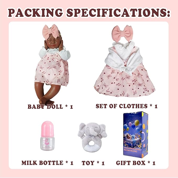 Girl 20 in, Full Silicone Baby Doll, Realistic Baby Dolls, Realistic Veins & Sleeping Pose, Not Vinyl, Reborn Baby Dolls Silicone Full Body, Gift Set