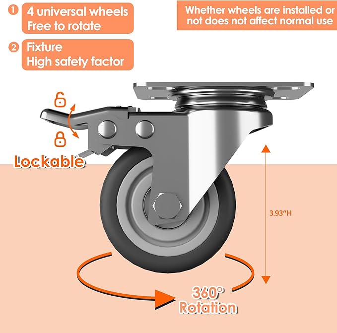 71" H×32" W×16" D Garage Storage Cabinet with Wheels, Locking Metal Storage Cabinet with 5 Adjustable Shelves, 4 Hooks and Pegboard for Garage, Home Office, Kitchen, Black, Assembly Required