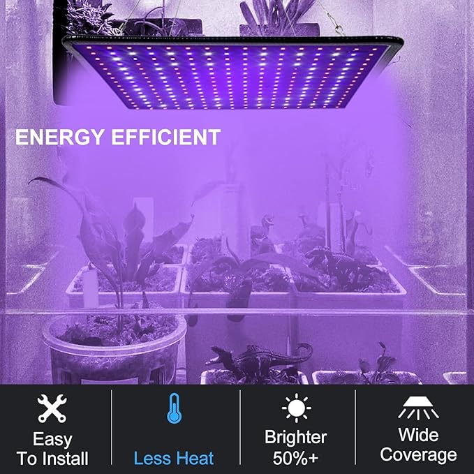 Upgraded LED Grow Light, High Efficiency & High Yield Full Spectrum Plant Light, Grow Lights for Indoor Plants Seedling Hydroponic Plants Veg Flower Growing Lamps