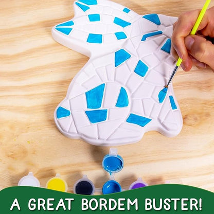 Creative Roots Paint Your Own Bunny Garden Stone, Craft Kits, Stepping Stones Kit for Kids, Ceramics to Paint, Ages 6+