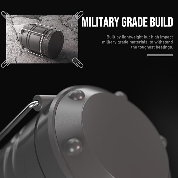 Lichamp LED Camping Lantern, 4 Pack Battery Powered Flashlight for Power Outages, Portable Collapsible Hanging Light Essential for Home, Outdoor, Emergency Lamp Survival Kit Gear for Hurricane, C4