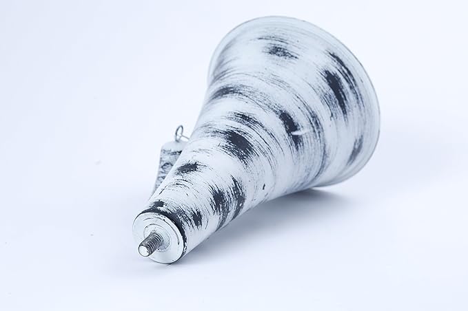 Set of 4, Oahu Premium Metal Outdoor Torches for Patio, Lawn and Garden - Tiki Style Metal Torch/w Snuffer, Fiberglass Wick & Large 16oz Oil Lamp - 53" Tall (Whitewash)