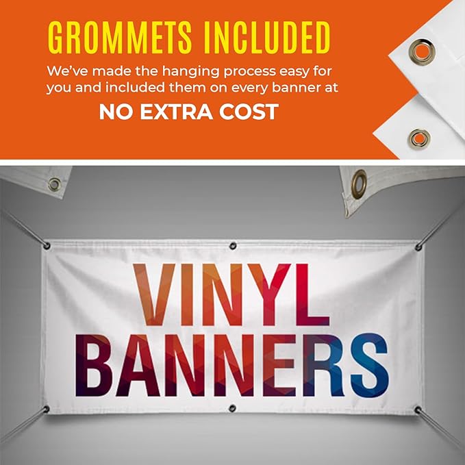 Personalized Passion Vinyl Banner 8' x 4' - Customized Banner for Business, Graduation, Birthday Parties - Indoor/Outdoor Use - Full Color 13oz Vinyl Custom Signs with HD Printed Text, Photos