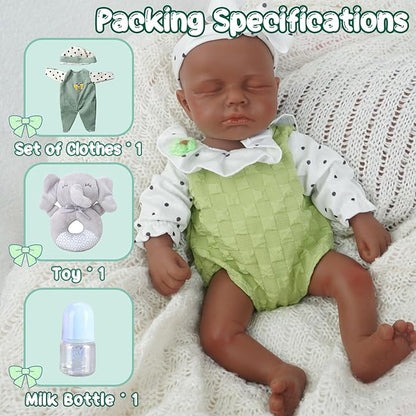 Girl 12.2 Inch, Full Silicone Baby Doll, Realistic Baby Dolls, Realistic Veins & Sleeping Pose, Not Vinyl, Reborn Baby Dolls Silicone Full Body, Gift Set