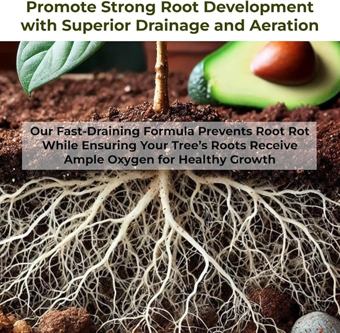 Avocado Tree Soil – Premium Organic Potting Mix for Avocado Trees | Tailored pH & Organic Nutrients | Fast-Draining & Moisture-Retaining | Indoor & Outdoor Use (1 Quart)