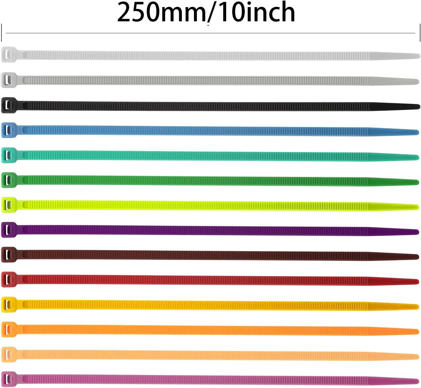 XINGO 100PCS Cable Zip Ties Heavy Duty, Premium Nylon Plastic Wire Ties with 50 Pounds Tensile Strength, Self-Locking Black Nylon Zip Ties for Indoor and Outdoor (10 inch, Apple Green)