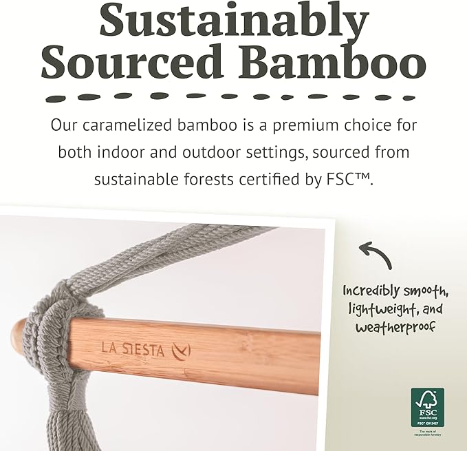 LA SIESTA® - Large Comfort Habana Cotton Hammock Chair & CasaMount - Hanging Chair w/Suspension Kit for Walls Ceilings & Square Beams - Indoor Outdoor Swing Hanging Chair Bedroom Balcony - Flamingo