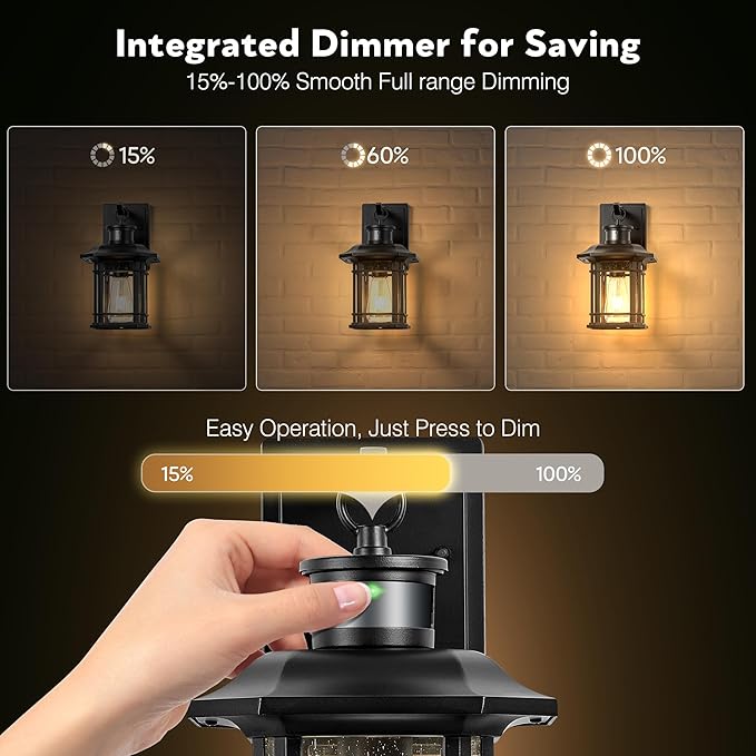 VIANIS 2 Packs Motion Sensor Outdoor Lights, Dusk to Dawn Outside Lights for House, Black Outdoor Light Fixture Sconce for House, Doorway, Entryway, Waterproof, Anti-Rust