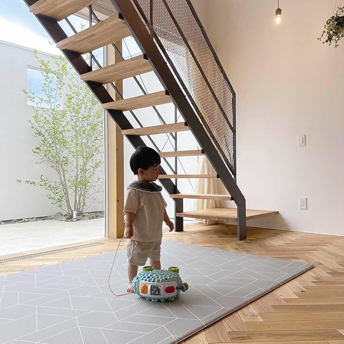 LITTLE Bot Ofie mat, Baby Play mat (Oracle + Zen line, Large)