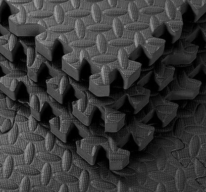 20 Tiles 12x12x1 Inch EVA Thick Interlocking Foam Floor Tiles Puzzle Exercise Mat Foam Mats for Pets Boys Girls Classroom Nursery Gym(Black)