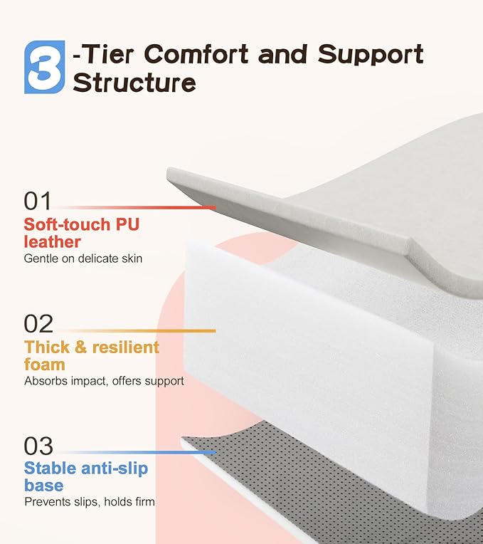 6-Piece Climb and Crawl Activity Play Set, Soft Foam Climbing Blocks for Toddlers with Wipe-Clean PU Leather, Anti-Slip Climbing Toys for Toddlers 1-3 Inside for All-Around Development, Gray & White