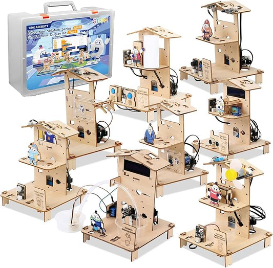 8-in-1 STEM Kit for Kids Ages 8-12 12-16, ESP32 Smart Home Science Projects School Crafts Educational Engineering Building Toys DIY Model Birthday Children's Day Gifts for Boys Girls Teen