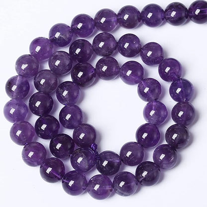6MM 60PCS Natural Stone Purple Amethyst Crystal AAA Grade Quartz Beads for Jewelry Making DIY Bracelet