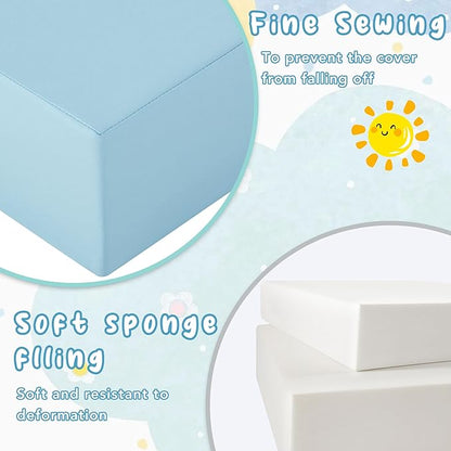 Merax Climbing Toys for Toddlers, Soft Climb and Crawl Playset Indoor Baby Soft Foam Blocks for Climbing, Crawling, 6-Piece