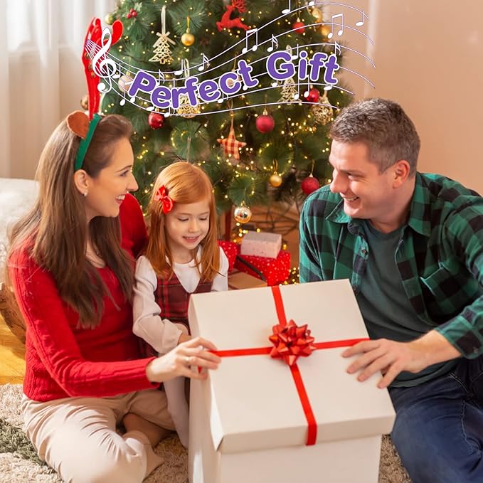 Amylove Set of 2 Toy Trumpet and Clarinet for Kids Toddlers Plastic Instruments Fake Music Toy Portable Early Educational Toys Teaching Songs Musical Gifts(Silver)