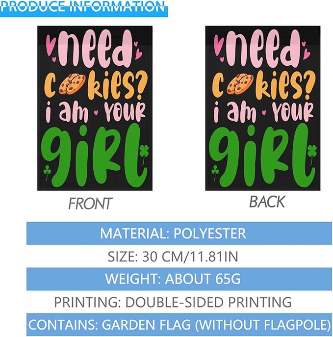 Scouts Girl Funny, Need I am Your Girl Seasonal Garden Flag 12x18 Double Sided Small Decorative Flag