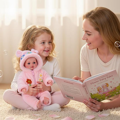 BABESIDE Baby Doll Girl - 17-Inch Soft Body Realistic Baby Doll with Blue Eyes and Fairy Outfit Real Life Baby Dolls for 3 4 5 6 7 8 9 Years Girl Birthday Gifts, Pretend Play, Christmas & Collection