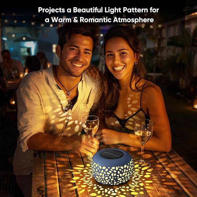 Solar Lantern Garden Patio Decor: 4 Pack White Solar Lanterns Outdoor Waterproof, Solar Lights Outdoor for Table Balcony Deck Pathway Porch Yard Decorations, Outside Hollow Out Metal LED Solar Lantern