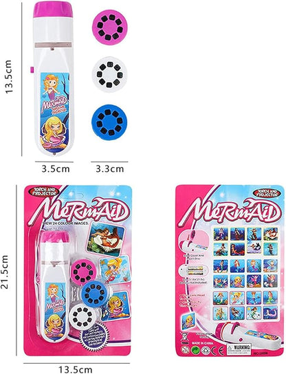 Georgie Porgy Children Projector Toys Educational Science Set Wall Ceiling Tent Torch Flashlight for Kids Gifts for Boys Girls (Mermaid)