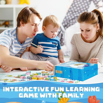 Cinrobiye Fishing Game for Shark ABC Alphabet Match, Fine Motor Skill Builder, Alphabet Games and Sorting Set, Preschool Learning Activities, Toddler Matching and Learning Activities Gifts