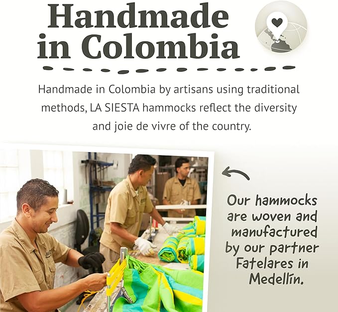 LA SIESTA® - XL King Domingo Hammock Swing Chair - Weather & Tear Resistant Hanging Hammock Chair - Indoor Outdoor Hammock Chair Swing - Hanging Chair for Patio Porch Bedroom - Max 355 Lbs, Almond