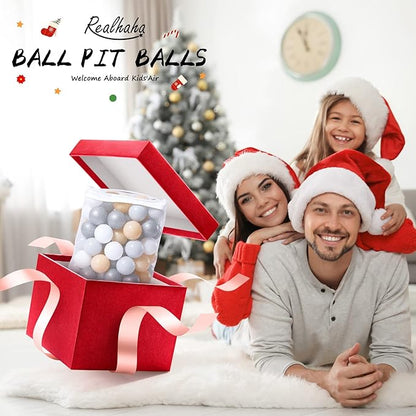 Realhaha Ball Pit Balls 50 100 200 500 Play Balls Plastic Balls for Baby Girls Toddlers Kids Play Tent Pool Playhouse Playpen Party Decoration