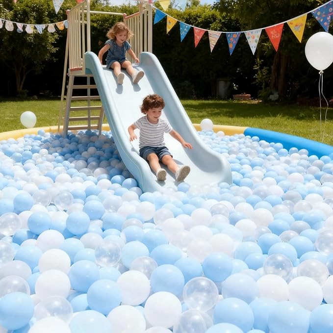 GOGOSO 100 Pieces Ball Pits Balls - 2.2 inch Pearl Pink Plasticballs for Children Toddlers Plastic Oceanball Swim Toys Bals for Kids Playhouse Pool