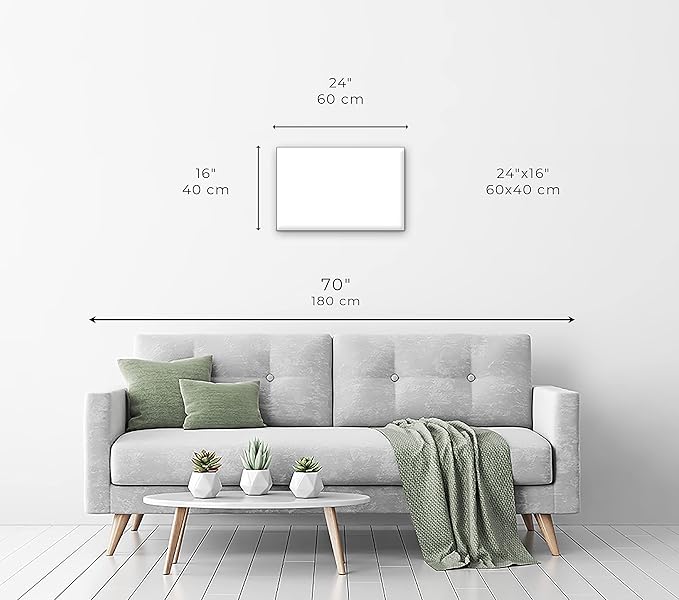 artgeist Textured Canvas Wall Art World map 24x16 in - 1pcs Painting Canvas Prints Picture Artwork Image Framed Contemporary Modern Photo Wall Home map Continents Black k-A-0498-b-a