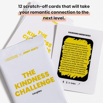 The Kindness Challenge – Couples Edition | 12 Scratch-Off Cards with Fun & Sweet Acts of Kindness for Partners