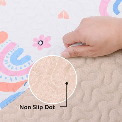 Machine Washable Baby Floor Play Mat 50x50”, Non Slip One-Piece Baby Crawling Mats for Tummy Time, Portable Playpen Mat Playmat for Babies Infants and Toddlers