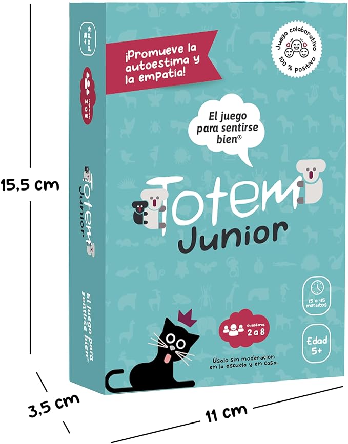 Totem Español Junior Juego para Niños – Juego de Cartas Educativo y Divertido para 5 Años+, Fomenta Autoestima y Empatía, Actividades para la Escuela y la Familia (Junior Edition - Spanish Box)