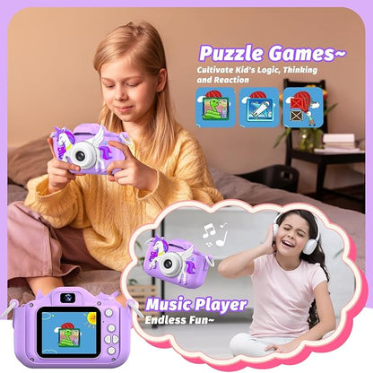 Kids Camera Toy, masterbee Children Camera Toys for Kid Age 3-12, Christmas/Birthday Gifts for Girls, 1080P HD Video Kids Digital Camera, Gift for 3 4 5 6 7 8 9 10 11 12 Year Old Girl