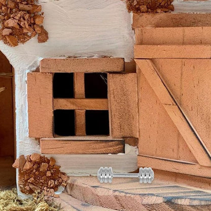 5PCS Miniature Dumbbells,1:12 Miniature Gym Equipment Dollhouse Tiny Dumbbell Toys for Doll House Decoration - 1.1Inch