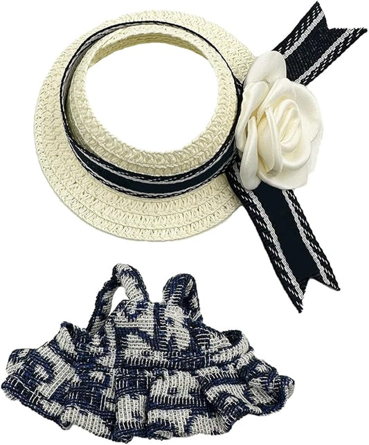 17cm Clothes Set(NO Doll),Hat & Overalls Set for 17cm Accessories Suit,Stylish Adorable Dolls Clothes Accessories,Cute Clothes for Dress up Unique Style (Style K)