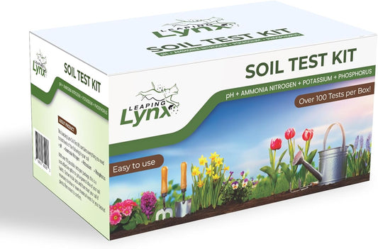 Complete Garden Soil Test Kit – Easy to Use Sensitive Soil Tester for Garden Nutrients, Soil pH Tester, Nitrogen, Phosphorous, & Potassium – Soil Testing Kit for Gardening – Lab at Your Fingertips