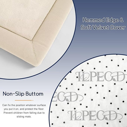 Baby Play Mat for Floor Tummy Time Mat Nursery Rug Muscle Mat Area Rug Playroom Rug Tatami Mat 6'7"x5'11" Memory Foam 1.3" Thick Crawling Mat For Babies,Toddlers, Infants, Kids,Floor Mat(Beige)