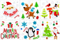 6 Sheet Christmas Window Clings Gel Santa Claus Snowman Snowflake Cardinals Penguin Christmas Window Decorations, Merry Xmas Wall Decor Stickers, School Home Xmas Party Decorations