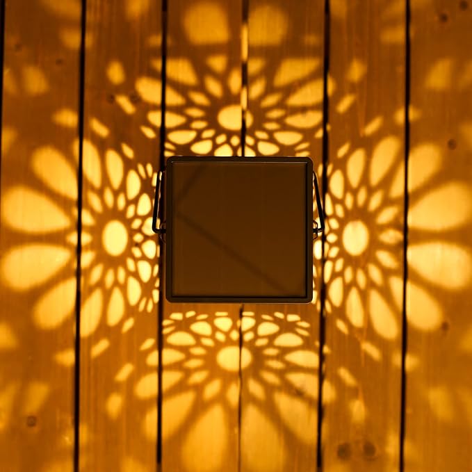 2PACK Solar Lanterns Hanging IP65 Waterproof Solar Lights Outdoor Garden Light Decorative Landscape Lighting for Garden Patio Courtyard Lawn for Yard Tree Fence