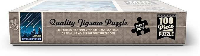 MyPuzzle Pluto: Meteor Showers, Vintage Poster - Premium 100 Piece Jigsaw Puzzle for Adults